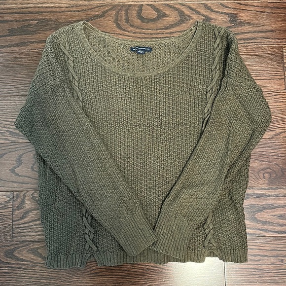 Size M | Army Green American Eagle Knit Sweater - Picture 1 of 3